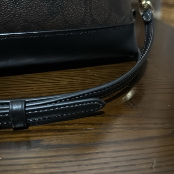 Coach Brown and Black Dome Crossbody Bag with Gold Hardware - Picture 6 of 9